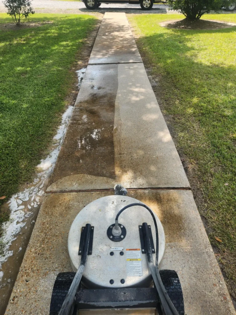 pressure washing before & after with - Riverfront Window Cleaning in Covington